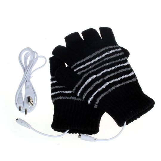 USB Heated Fingerless Gloves